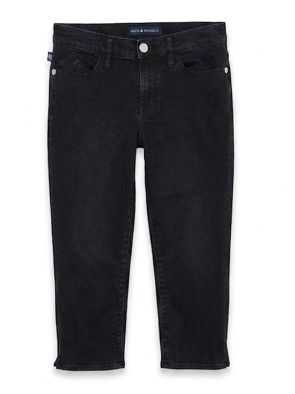 Rock & Republic Roskilde Rhinestone Capri Jeans 12 Dark Wash Cropped